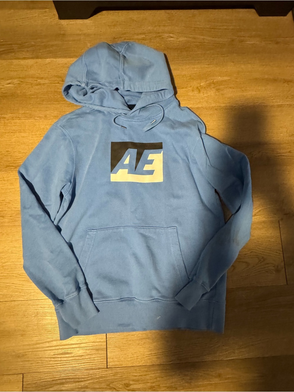 American Eagle Outfitters Light Blue AE Logo Crewneck Hoodie